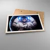 Gerahmtes Poster - Rahmen in heller Eiche - Kosmonaut Katze Produktbild-Vorschau 3