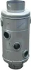 A metal ventilation component with multiple inlets. Produktbild-Vorschau