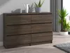 Nábytek Roe | Komoda - 6 zásuvek - 120 cm - Wenge - Moderní Náhled obrázku produktu 2
