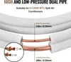 SucceBuy 4876,8 mm sada mini-split potrubia, 6,4 a 9,5 mm Náhľad obrázku produktu 3