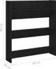 vidaXL Scarpiera a muro nera 80x18x90 cm in materiale Anteprima dell’immagine prodotto 14