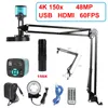 48MP 4K HDMI USB digitální mikroskop, 60FPS, 180x objektiv Náhled obrázku produktu 2