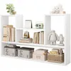 A white bookshelf filled with books, decorative items, and storage boxes. Náhľad obrázku produktu