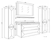 Badmöbel Set 90cm Miran Schwarz Hochglanz Keramik Becken Produktbild-Vorschau 7