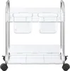 vidaXL Úložný vozík 2 police Transparent 37x28x43,5 cm Náhled obrázku produktu 4