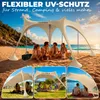 ELONEO Strandzelt Sonnensegel LSF 50+ UV Schutz Windschutz Produktbild-Vorschau 6