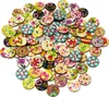 Oblique Unique 100x Holz Knöpfe Blumen Kinderknöpfe Buttons Produktbild-Vorschau 1