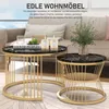 Set aus 2 runden Couchtischen, modern, mit glänzender Produktbild-Vorschau 8
