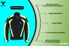 BULLDT Motorradjacke kurze Jacke Schwarz Grün Orange Produktbild-Vorschau 6