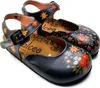 Damenschuhe Calceo Klassische Sandalen mit Blumen CAL1610 Produktbild-Vorschau 1