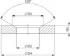 A technical drawing of a conical washer with dimensions and angles indicated. Anteprima dell’immagine prodotto