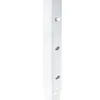 A close-up view of a white metal pole with adjustable height holes and a pin. Náhled obrázku produktu