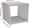 vidaXL Beistelltisch mit Holzplatte Schwarz Poly Rattan & Produktbild-Vorschau 7