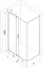 A technical drawing of a shower cabin with dimensions indicated. Produktbild-Vorschau