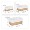 Relaxdays Aufbewahrungskorb 3er Set, Stoffbezug, Bambus, Produktbild-Vorschau 4