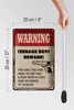 Blechschild Spruch 20x30cm warning teenage boys Produktbild-Vorschau 6