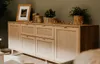Sideboard Kommode groß Bali | Sonoma Eiche / Rafia Geflecht Produktbild-Vorschau 5