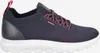 A side view of a blue Geox sneaker with a white sole. Produktbild-Vorschau