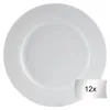 A white dessert plate is shown from a top-down view against a white background. Produktbild-Vorschau