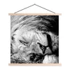 MuchoWow® Textilposter Löwe - Gras - Porträt 40x40 cm mit Produktbild-Vorschau 1