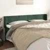 vidaXL Kopfteil mit Ohren Dunkelgrün 203x16x78/88 cm Samt Produktbild-Vorschau 2
