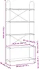 PUEAZU Bücherregal 5 Ebenen 80 x 30 x 183 cm Holzwerkstoff Produktbild-Vorschau 12