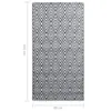 vidaXL Outdoor-Teppich ARAKIL Weiß und Schwarz 80x150 cm PP Produktbild-Vorschau 7
