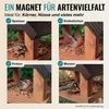 FALINKO Premium Vogelfutterhaus mit Ständer aus Holz – - & Produktbild-Vorschau 5