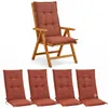 BURI 4x Auflagen Set Hochlehner für Gartenstühle 120x48x7cm Produktbild-Vorschau 1