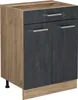 Küchenunterschrank Vicco R-Line Schwarz Beton 60 cm ohne Produktbild-Vorschau 1