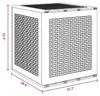 vidaXL Contenitore da 55 x 53 x 57 cm, antracite, Anteprima dell’immagine prodotto 6