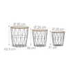Relaxdays Korbtisch 3er Set, rund, Korb Beistelltisch Produktbild-Vorschau 4