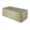 A rectangular metal raised garden bed is shown against a white background. Podgląd zdjęcia produktu