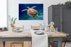 MuchoWow® Poster Eine unter Wasser schwimmende Schildkröte Produktbild-Vorschau 3