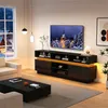 okwish Mobile TV a credenza con ripiano in vetro temperato, Anteprima dell’immagine prodotto 3