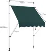 Svěrná markýza COSTWAY 150 cm balkonová markýza bez vrtání, Náhled obrázku produktu 2
