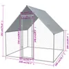 A diagram showing the dimensions of an outdoor chicken cage. Náhľad obrázku produktu