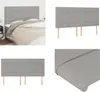 vidaXL Kopfteile 4 Stk. Hellgrau 90x5x78/88 cm Stoff - Produktbild-Vorschau 1