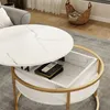 Konferenční stolek Vicco Marlo Bílý mramor 77 x 77 cm, Náhled obrázku produktu 4