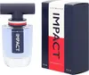 A bottle of Tommy Hilfiger Impact Eau de Toilette and its packaging are displayed side-by-side against a white background. Anteprima dell’immagine prodotto
