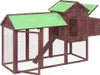 vidaXL Chicken Coop Mocha 193x65x117 cm borovicový masív Náhľad obrázku produktu 1