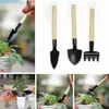 3 PCS/set Mini Garden Hand Tool Kit Plant Gardening Wood Voir les images du produit 5