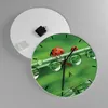 Wanduhr - Rund - Glasuhr - Marienkäfer Wasser Grün Umwelt - Produktbild-Vorschau 2