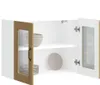 vidaXL Küchen-Hängeschrank mit Glastür Kalmar Artisan-Eiche Produktbild-Vorschau 4