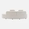 sweeek - Organisches Sofa, 3-Sitzer, Bouclette - Weiß Produktbild-Vorschau 6