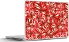 MuchoWow® Laptop Aufkleber Sticker Cover Blüte - Rot - Produktbild-Vorschau 1