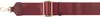 A close-up of a burgundy handbag strap with embossed branding. Produktbild-Vorschau