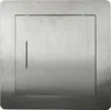 A close-up, front-facing view of a brushed stainless steel access door with a thin vertical slot. Anteprima dell’immagine prodotto