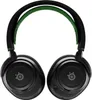 A pair of black and green gaming headphones shown from the front against a white background. Produktbild-Vorschau