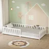 ML-Design letto per bambini 90x200 cm bianco Letto da terra Anteprima dell’immagine prodotto 1